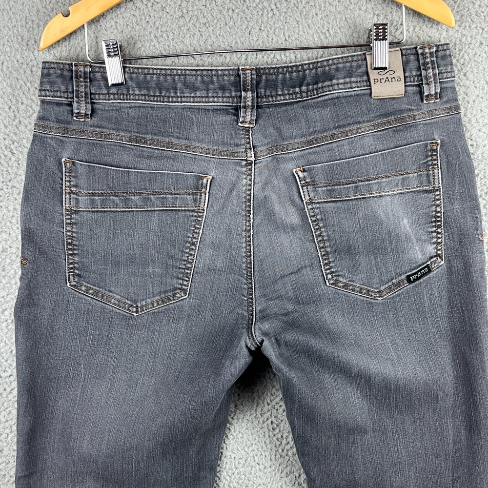 PrAna Jeans Mens 34X32 (35x32) Medium Wash Grey Denim Straight Leg Slim Fit - Picture 5 of 10